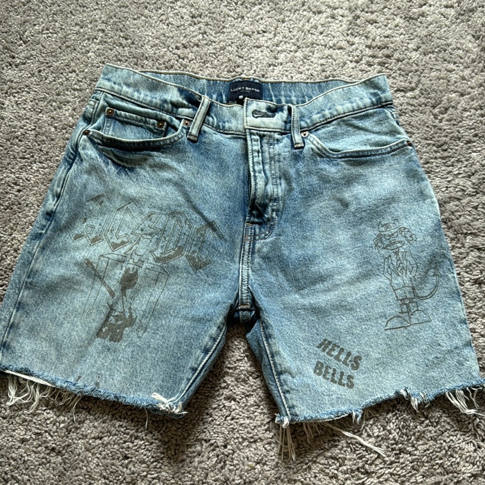 AC/DC lucky brand jean shorts sz 29 cool details